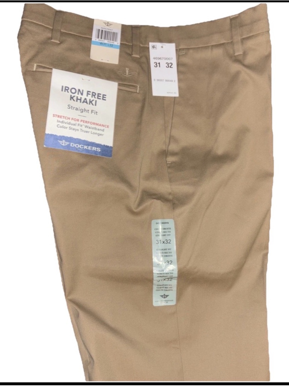 Dockers Men's Iron-Free Khaki Straight Fit Pants - Khaki 31/32